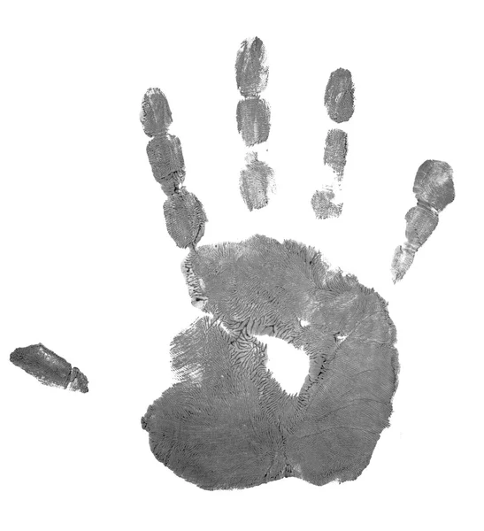 Grey hand print — Stock Photo, Image