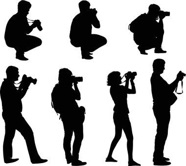 siyah fotoğrafçılar siluetleri