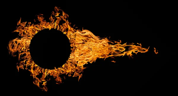 Fireball with circle frame — Stock Photo, Image