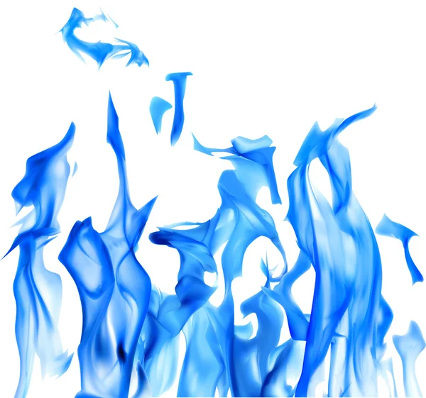 Blue bright flames — Stock Vector