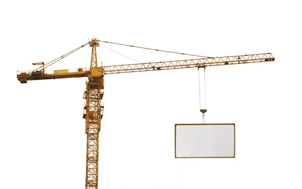 Yellow hoisting crane — Stock Photo, Image