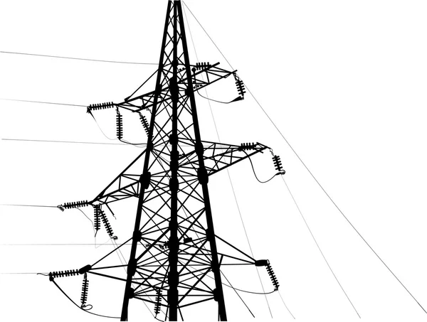 Czarny elektryczny Pylonu — Wektor stockowy