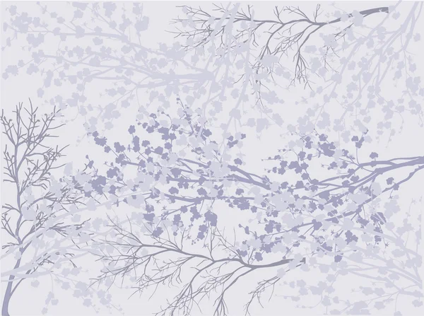 Ramas de árboles de primavera — Archivo Imágenes Vectoriales