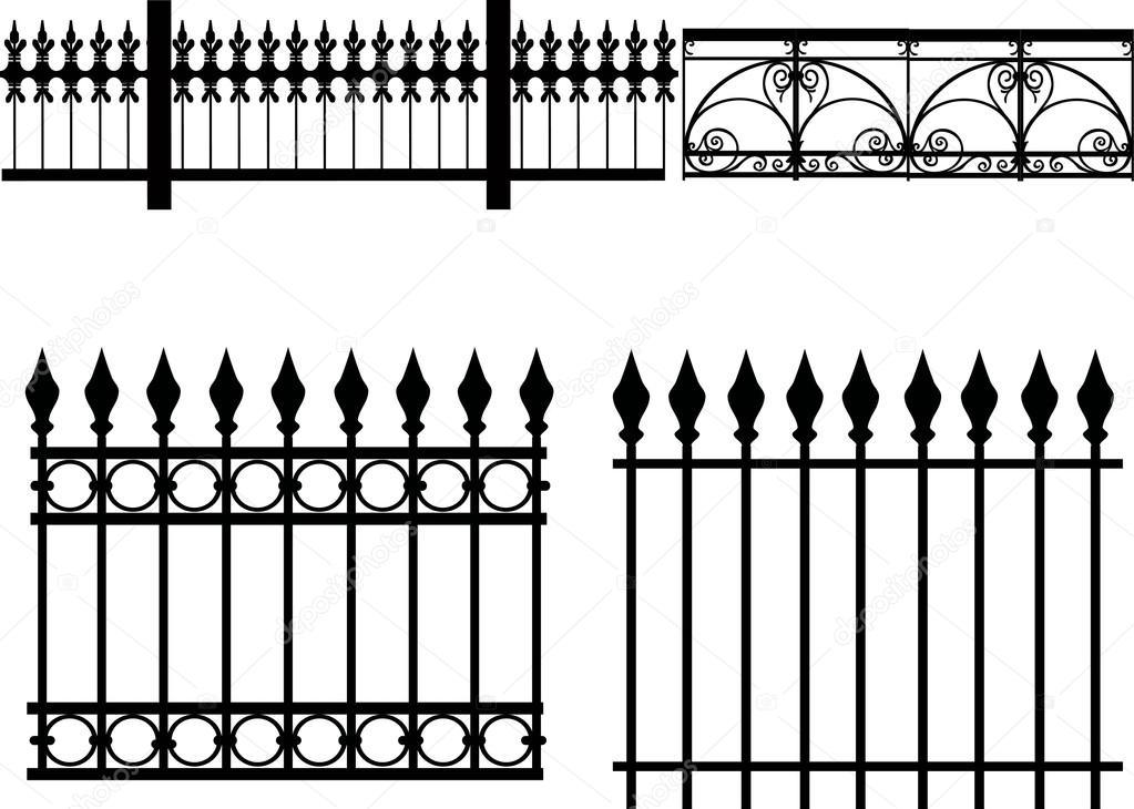 Black decorative fences