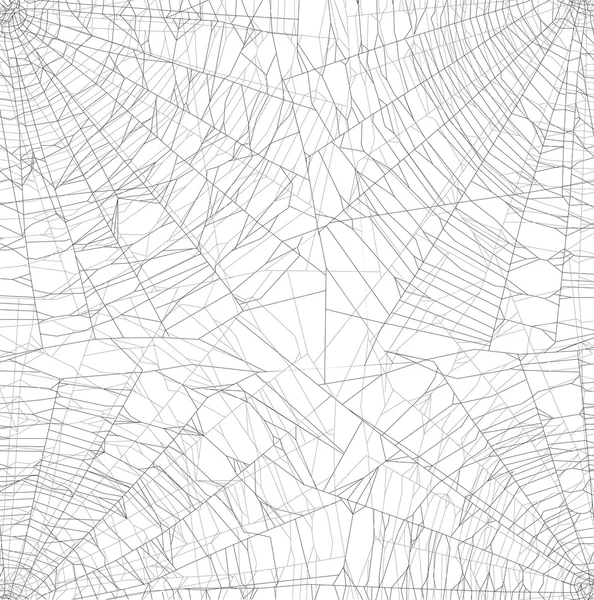 Black dense spider web — Stock Vector