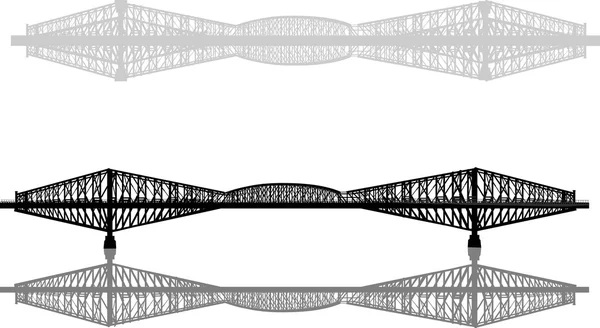 Grå broer silhuetter – Stock-vektor