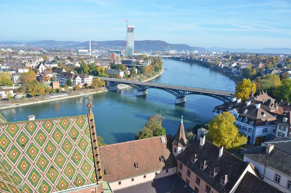 Панорама Базель, Швейцарія — стокове фото