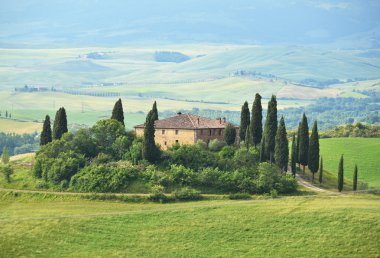 tipik Toskana peyzaj. 