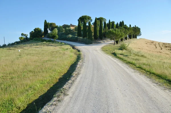 Yol alanında Toskana, İtalya — Stok fotoğraf