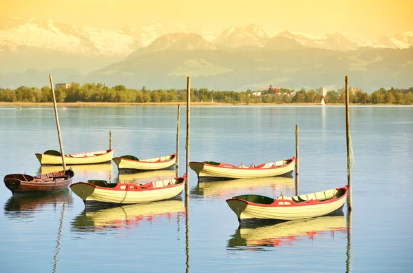 Barcos en el lago Pfaeffikon, Suiza —  Fotos de Stock