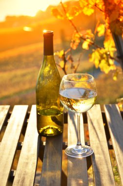 Lavaux şarap masada