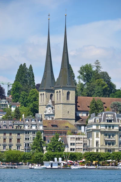 Hof church in Lucerne — Stock Photo, Image