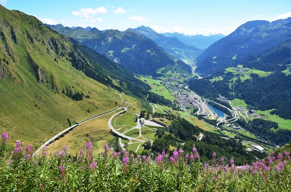 Gotthard-passet, Schweiz — Stockfoto