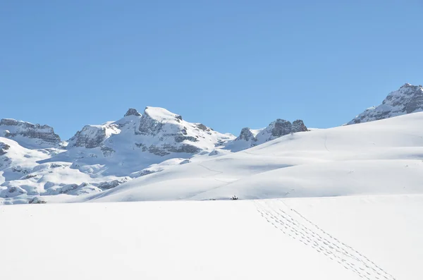 Winter in Melchsee-Frutt, Zwitserland — Stockfoto