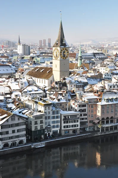 Winter view of Zurich — Stock Photo, Image