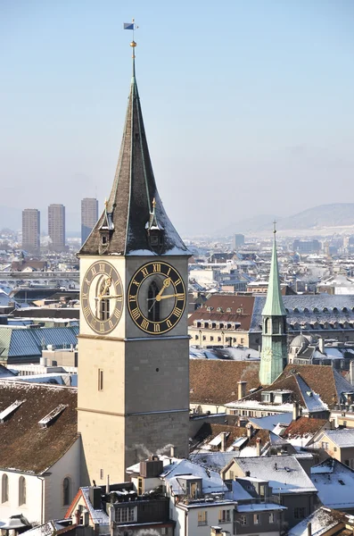 Vista de invierno de Zurich —  Fotos de Stock