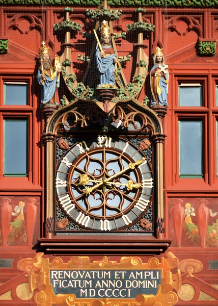 Orologio a Basilea, Svizzera — Foto Stock