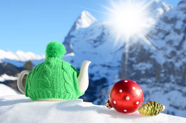 Tea pot alpina landskap — Stockfoto