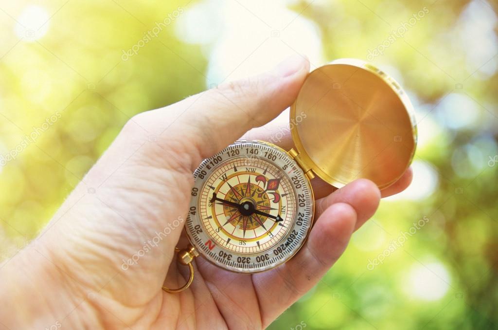 Compass in the hand 