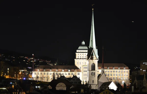 University of Zurich by night — Stock Photo, Image