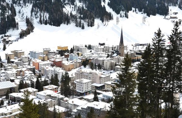 Winters aanblik van davos — Stockfoto