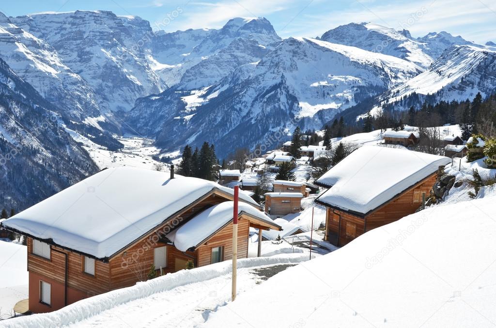 Winter in Braunwald, Switzerland