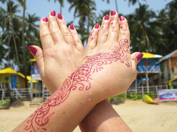 Henna-Tätowierung in Indien — Stockfoto
