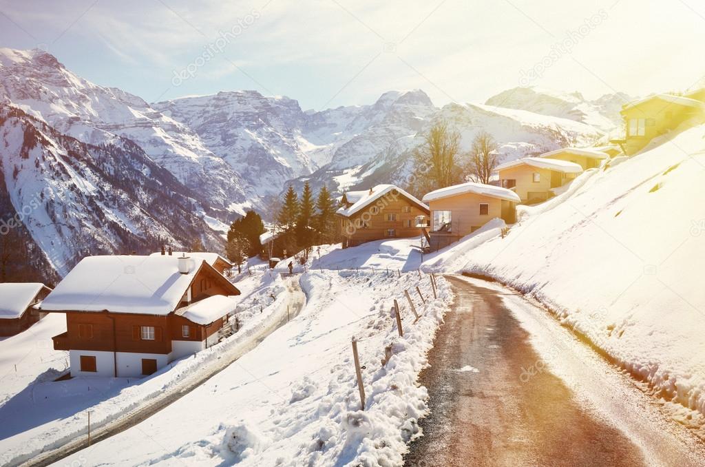 Braunwald, Switzerland at  winter