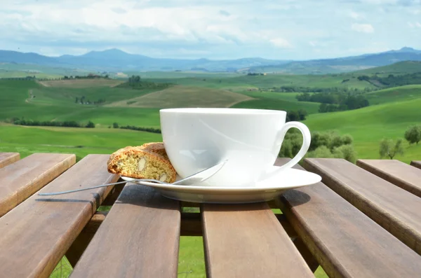 Café et cantuccini en Toscane — Photo