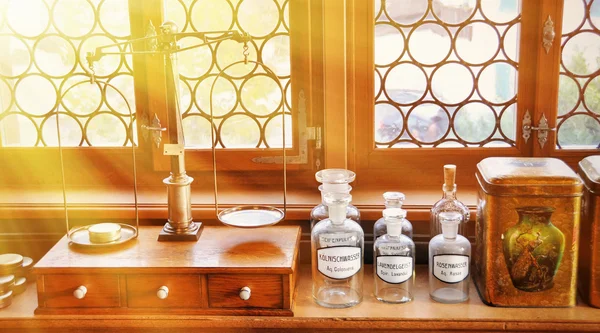 Interior of an old pharmacy — Stock Photo, Image