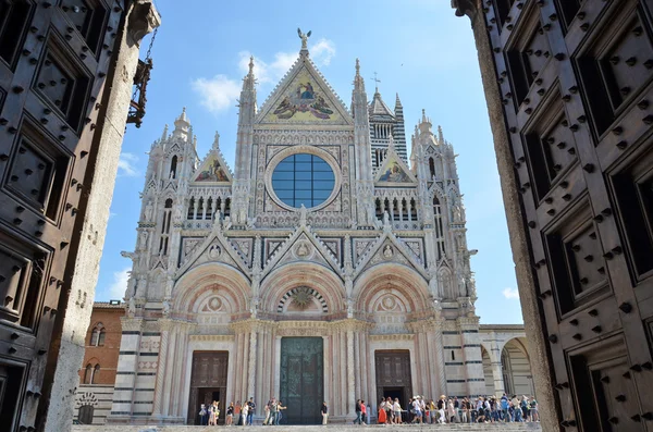 Siena Katedrali, İtalya yakın kişi — Stok fotoğraf