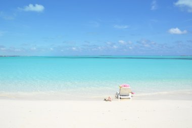 Bahama Adaları plajda kız