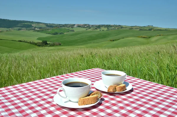 Café y cantuccini en Toscana —  Fotos de Stock
