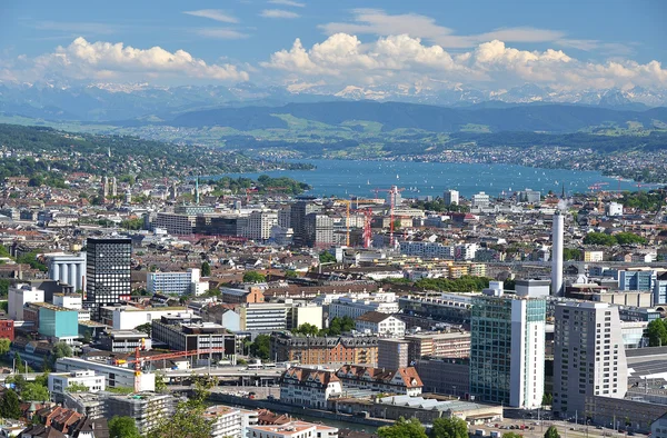 Vue aérienne de Zurich — Photo