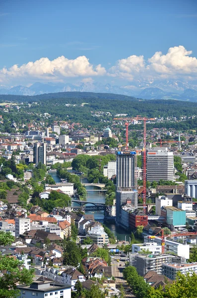 Aerial view of Zurich town — Stock Photo, Image