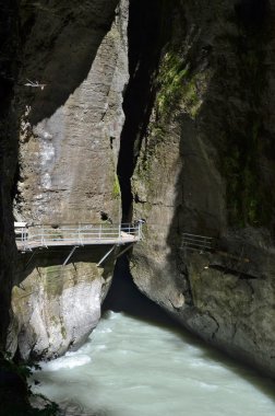 Aare Gorge (Aareschlucht) İsviçre.