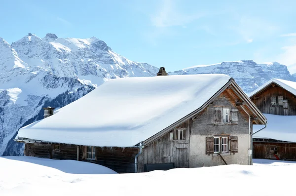 Braunwald, Suíça no inverno — Fotografia de Stock