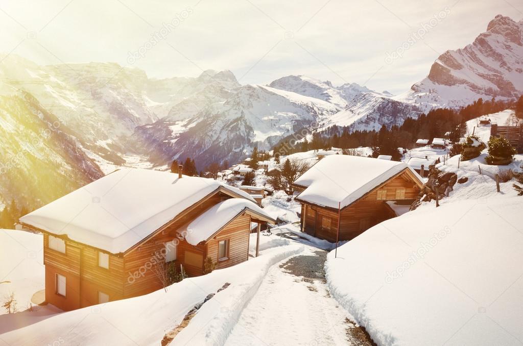Braunwald, Switzerland at winter