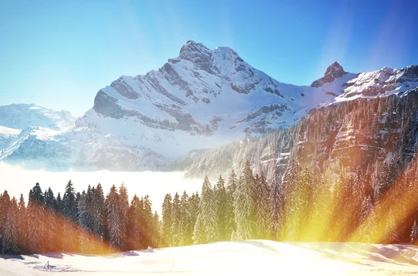 Braunwald, Switzerland at winter — Stock Photo, Image