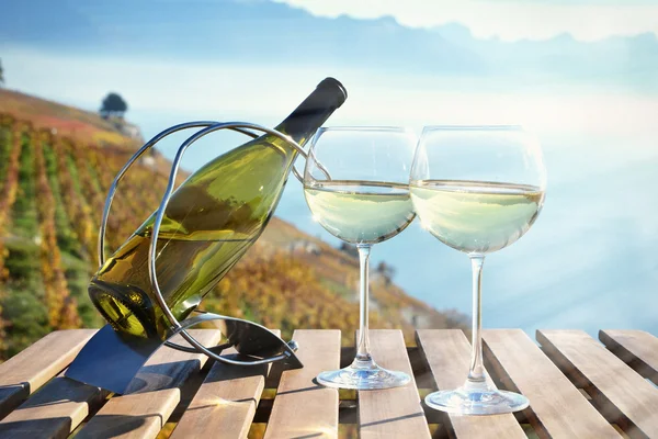Wein gegen Genfer See. — Stockfoto
