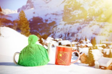 Çay kap içinde kap ve Kupası