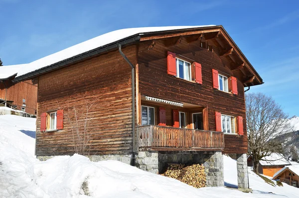 Braunwald, Switzerland at winter — Stock Photo, Image