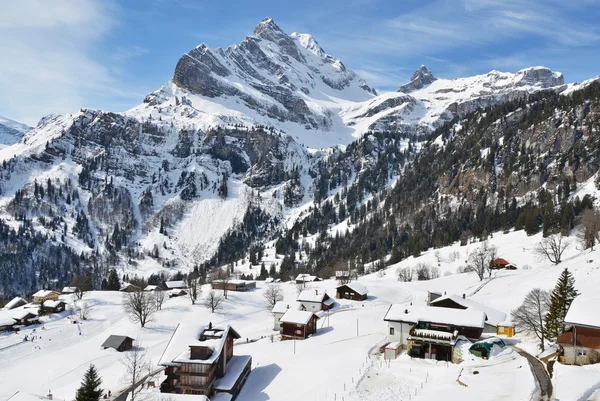 Braunwald, Suíça no inverno — Fotografia de Stock