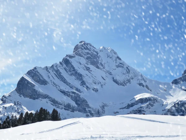 Braunwald paesaggio invernale — Foto Stock