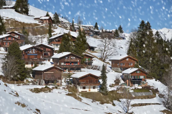 Braunwald, Suiza en invierno — Foto de Stock