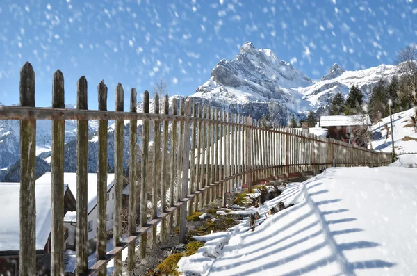 Braunwald, schweiz im winter — Stockfoto