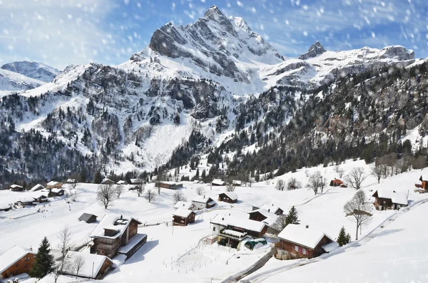 Paisaje de invierno Braunwald —  Fotos de Stock