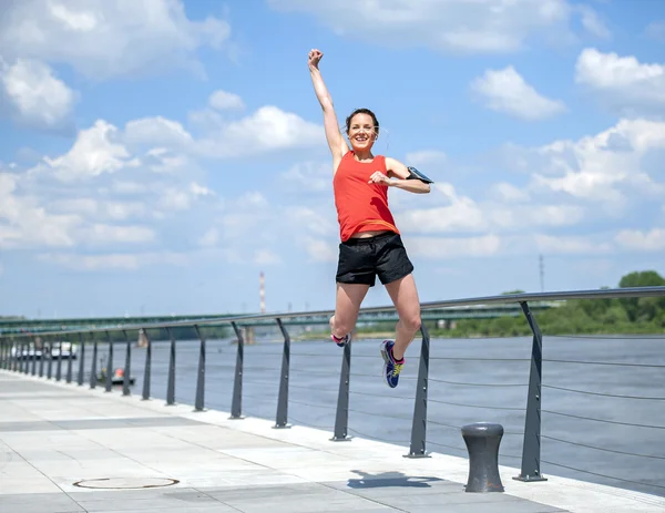 Fit mujer feliz de la victoria . —  Fotos de Stock