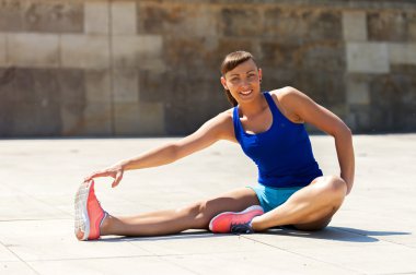 Sonra Koşu önce uzanan kadın.