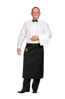 Garson not defteri ve kalem beyaz arka plan üzerinde.